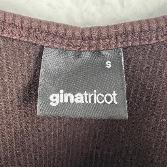 GINA TRICOT Connie Ribbed Athletic Tank in Brown, Size Small - Picture 7 of 9